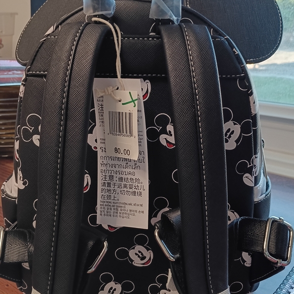 Loungefly Disney Parks Mickey Mouse Backpack - Black and White - Picture 3 of 6